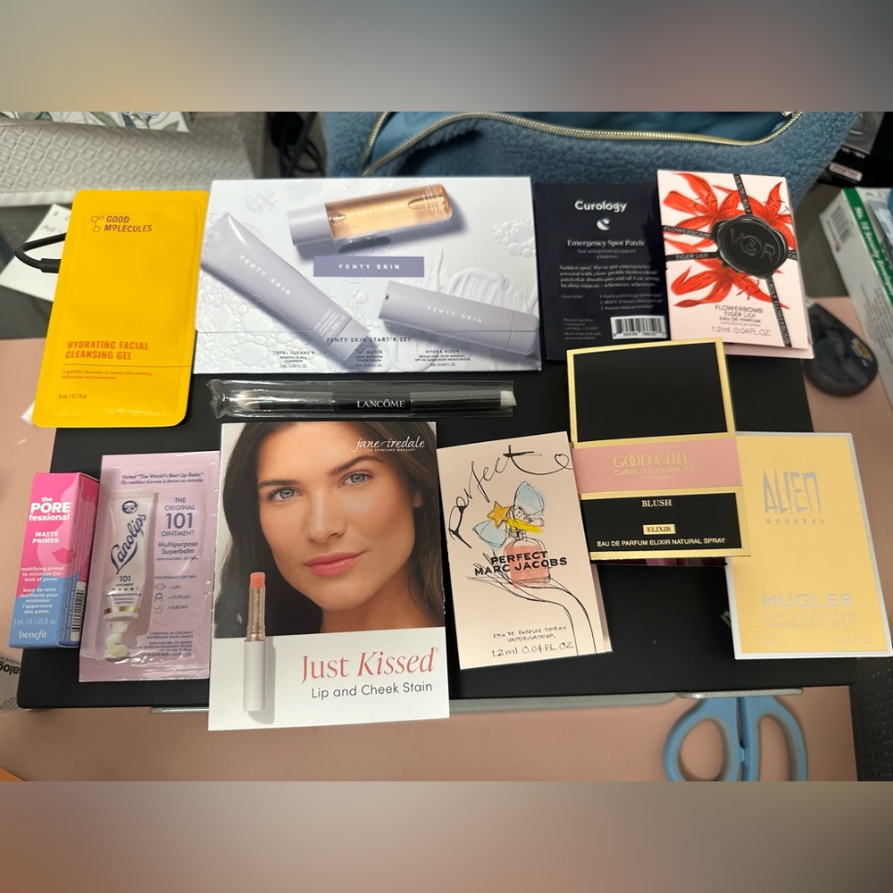 11 Samples -Fenty Skin Care Set with Lancome and Marc Jacobs Samples